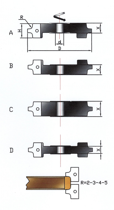 MEC4-B - FRESA PER BORDATRICE RAGGIATE