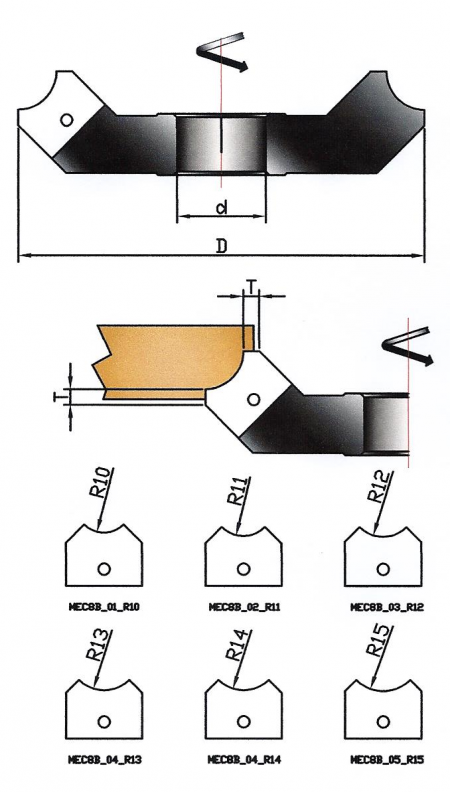 MEC8-B - FRESA PER 1/4 TONDO CONCAVO