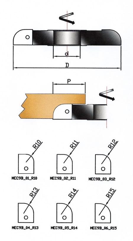 MEC9-B - FRESA PER 1/4 TONDO CONVESSO